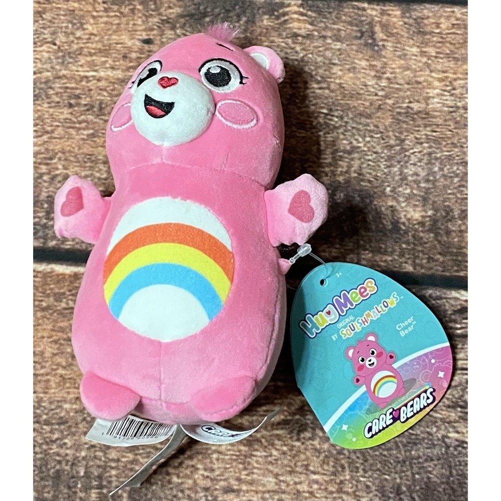 Squishmallows Hug Mees Care Bears "Cheer Bear" 6 inch Plush Toy New - Picture 3 of 16